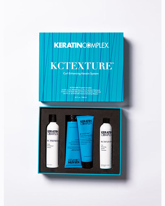 KCTEXTURE keratin treatment kit for defining curls and reducing frizz in textured hair
