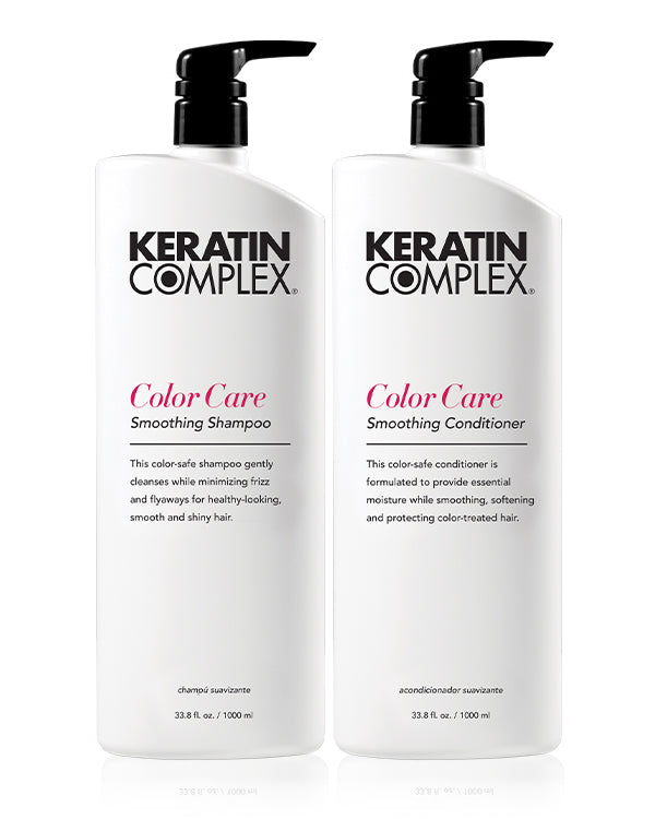 Colour Care Smoothing Shampoo and Conditioner Litre Duo on white background