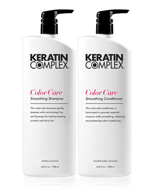 Colour Care Smoothing Shampoo and Conditioner Litre Duo on white background