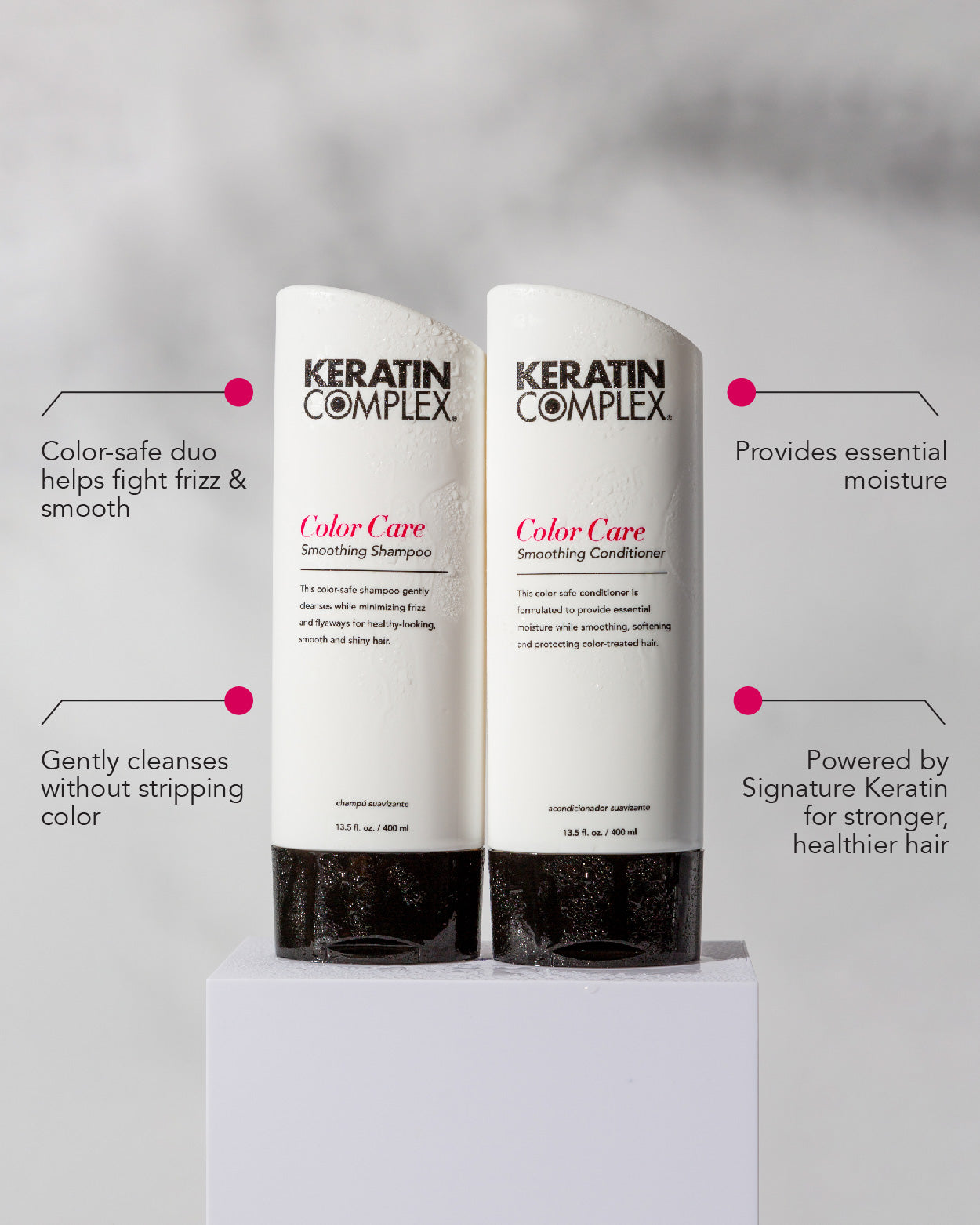 Keratin Complex Colour Care shampoo and conditioner for smooth frizz-free colour-treated hair
