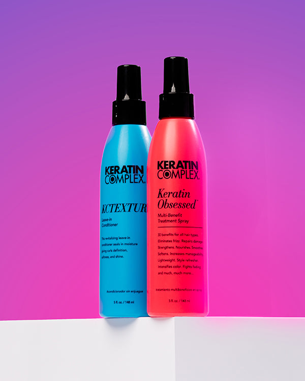Keratin Complex curl styling duo spray and leave-in conditioner for smooth defined curls