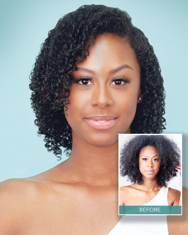 Defined hydrated curls with improved shape and softness using Keratin Complex KCTEXTURE bundle