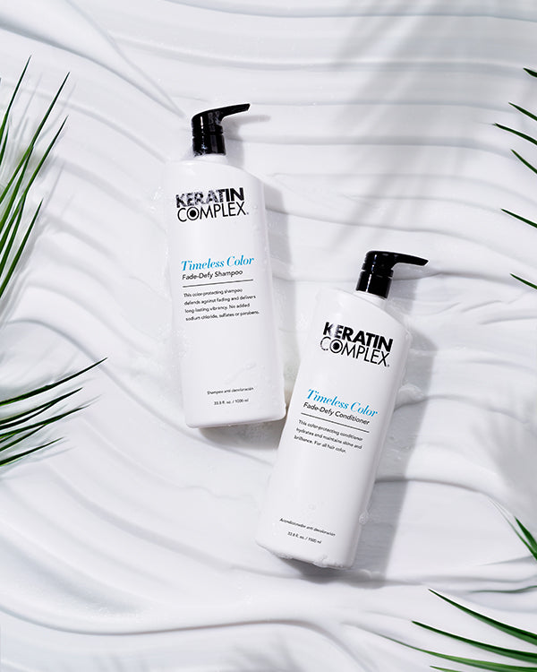 Keratin Complex Timeless Colour shampoo and conditioner set lifestyle product shot
