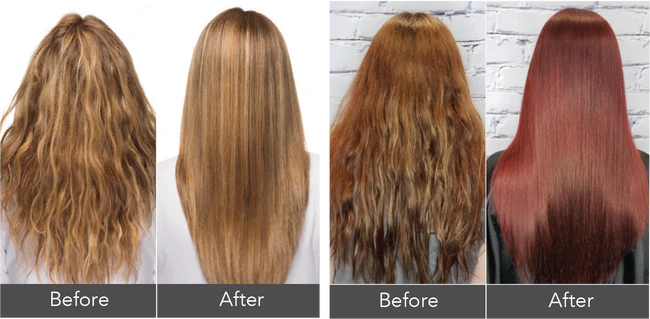 Before and After using Keratin Complex UK